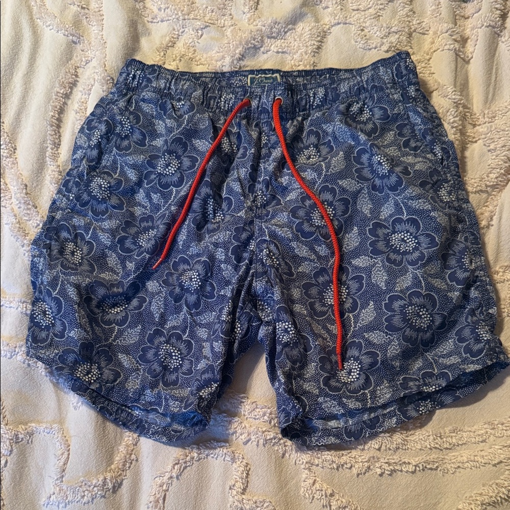 JCrew Blue Floral Men's Swim Shorts